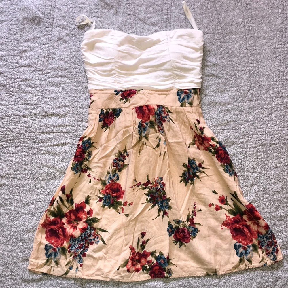 Floral Strapless Dress